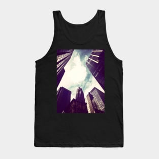 Looking Up Skyscrapers Buildings City Manhattan NYC Tank Top